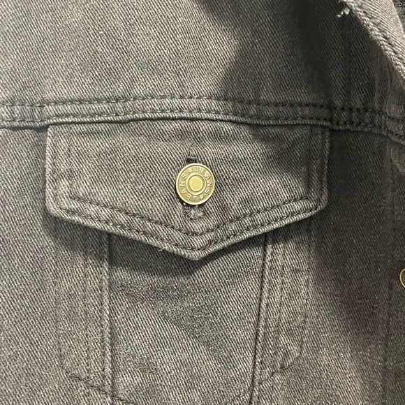 Men's Black Denim Jacket-L - Picture 3 of 9